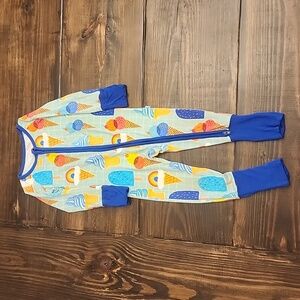 Little Sleepies ice cream print EUC